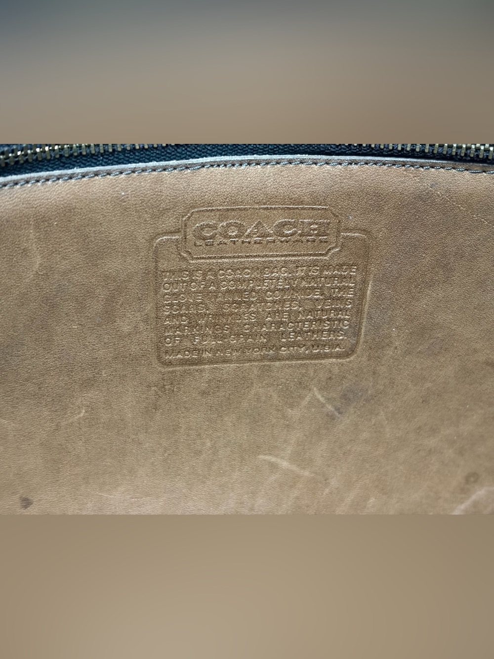 Vintage Coach Pocket Purse (#9755) Pre-1970s Mahogany Leather w/ Brass Turnlock - Picture 5 of 16